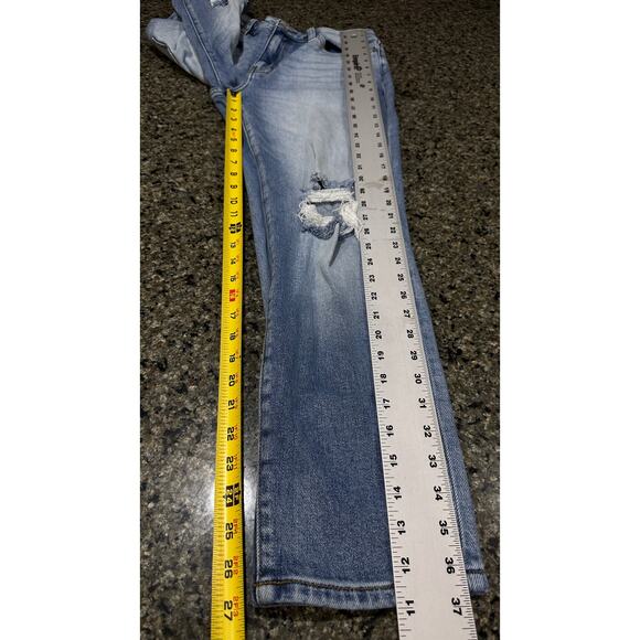 KanCan Ripped Jeans Women Junior Size 9 Blue Denim Distressed Cotton Blend - Picture 4 of 6